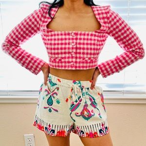 Zara gingham crop top
